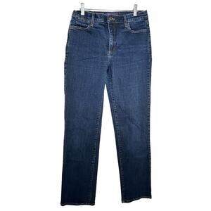 NYDJ Jeans Size 10 Straight Leg Vintage Y2K Dark Wash Made in USA